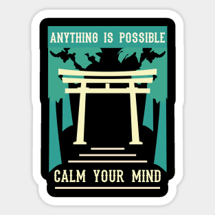 anything is possible calm your mind recolor 04 Sticker